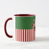 Mug Père Noël de dessin animé dansant joyeusement (Gauche)