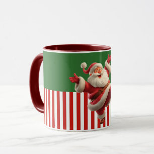 Mug Père Noël de dessin animé dansant joyeusement