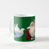 Mug Père Noël de Noël et colombes (Devant gauche)