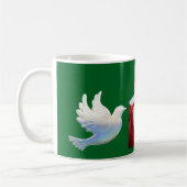 Mug Père Noël de Noël et colombes (Gauche)