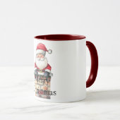 Mug Père Noël de Noël rouge à Chimney (Devant droit)