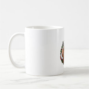 Mug Père Noël de Noël tenant un verre de bière