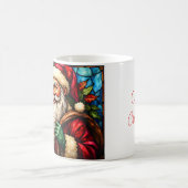 Mug Père Noël de style vitrail avec cadeau (Centre)
