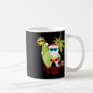 Mug Père Noël de surf de plage Noël en juillet