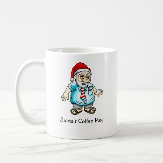 Mug Père Noël décontracté en sandales (Gauche)