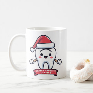 Mug Père Noël Dentiste Favorite Mignonne Dent Noël