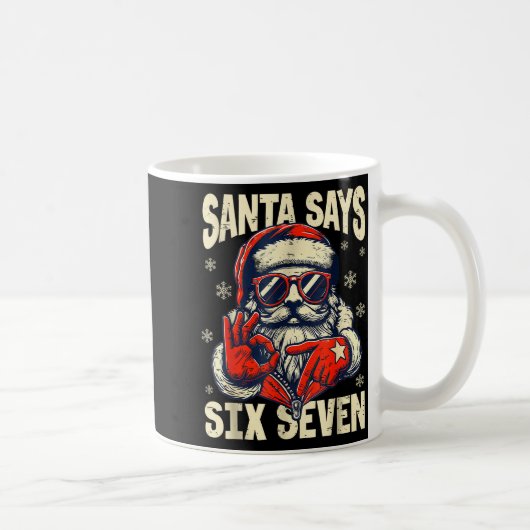 Mug Père Noël dit Six Sept 6 7 Mème Génération Z Alpha (Droite)