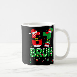Mug Père Noël drôle Elfe 67 Bruh Noël Meme Six Sept 6