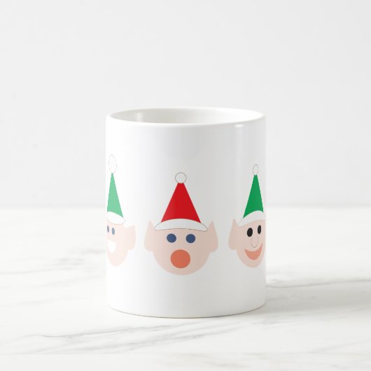 Mug Père Noël Elfes elfes têtes face Noël Pôle Nord (Centre)