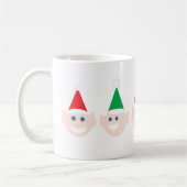 Mug Père Noël Elfes elfes têtes face Noël Pôle Nord (Gauche)