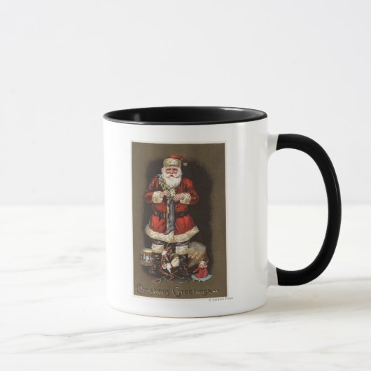 Mug Père Noël empilement de farce avec Nutcracker (Droite)