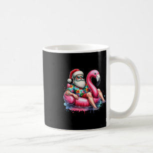 Mug Père Noël en chemise hawaïenne Flamingo Floatie No