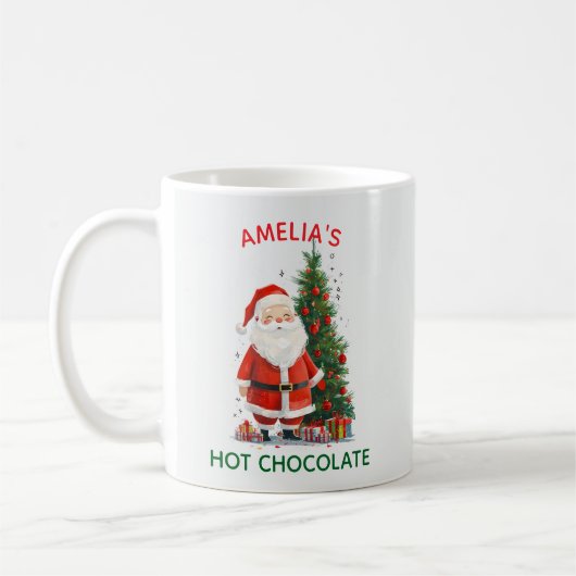 Mug Père Noël Enfants Festive Noël mignon Humour (Gauche)