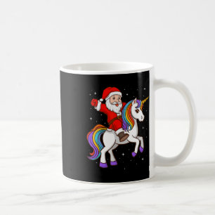 Mug Père Noël équitation Unicorn Mystical Animal Xmas
