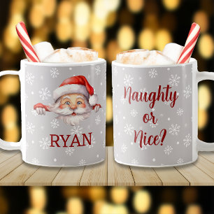 Mug Père Noël est ici Nom et message personnalisés
