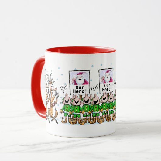 Mug Père Noël Est Notre Héros ! (Devant gauche)