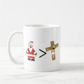Mug Père Noël est plus grand que Jésus (Gauche)