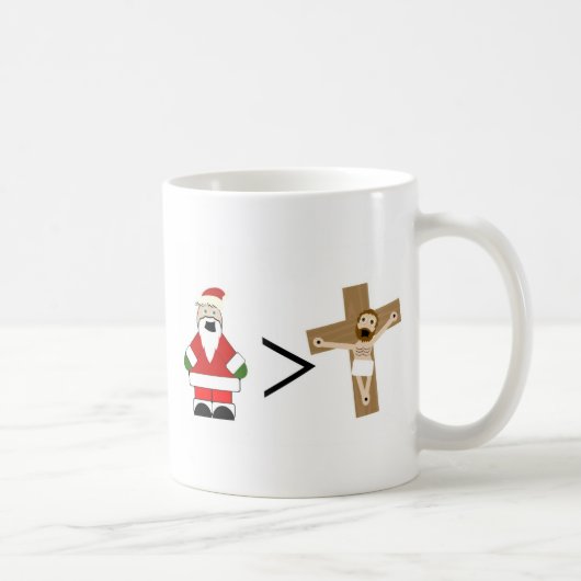 Mug Père Noël est plus grand que Jésus (Droite)