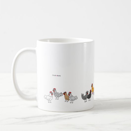 Mug Père Noël et poulets (Gauche)