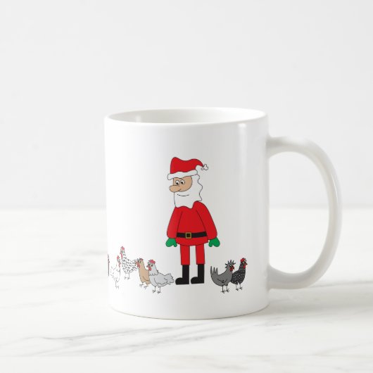 Mug Père Noël et poulets (Droite)