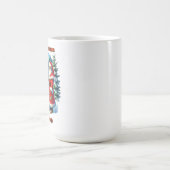 Mug Père Noël et renne dans une forêt enneigée (Centre)