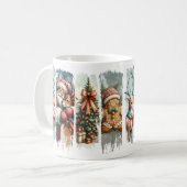 Mug Père Noël et rennes Noël le et les cookies (Devant gauche)