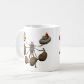 Mug Père Noël Étrange Creeper Avec Pleins Mains (Devant gauche)