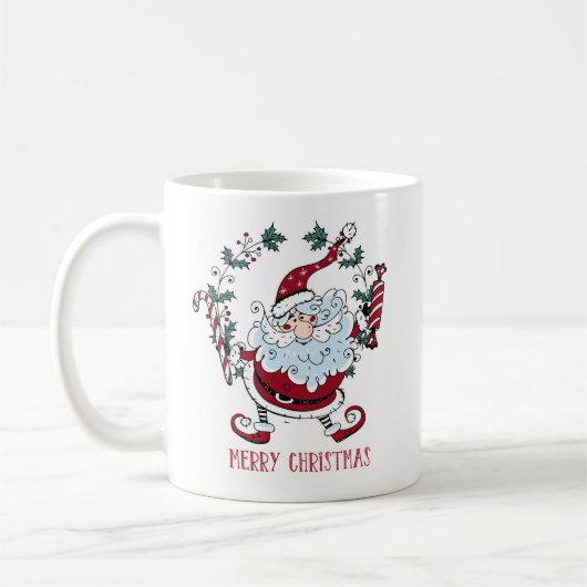Mug Père Noël fantaisiste (Gauche)