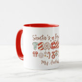 Mug Père Noël Favori Enseignant Retro Noël (Devant gauche)