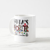 Mug Père Noël Favori Enseignant VAPEUR Drôle Bouf de N (Devant gauche)