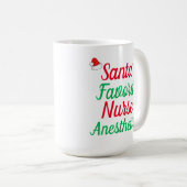 Mug Père Noël Favoris Nurse Anesthetist Joyeux Noël (Devant droit)