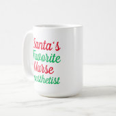 Mug Père Noël Favoris Nurse Anesthetist Joyeux Noël (Devant gauche)