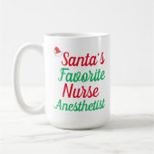 Mug Père Noël Favoris Nurse Anesthetist Joyeux Noël (Gauche)