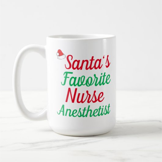 Mug Père Noël Favoris Nurse Anesthetist Joyeux Noël (Gauche)