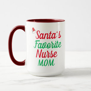 Mug Père Noël Favoris Nurse MOM Joyeux Noël Nurse