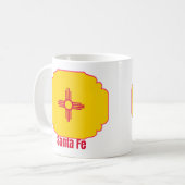 Mug Père Noël Fe Nouveau Mexique Drapeau d'État Zia Su (Devant gauche)
