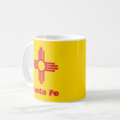Mug Père Noël Fe Nouveau Mexique Drapeau d'État Zia Su (Devant gauche)