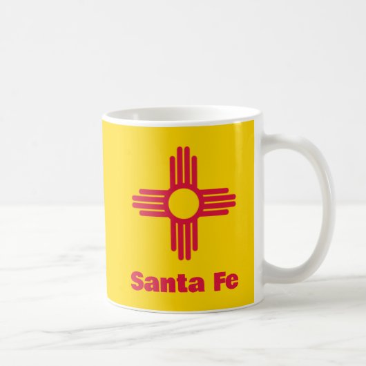 Mug Père Noël Fe Nouveau Mexique Drapeau d'État Zia Su (Droite)