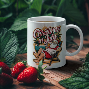 Mug Père Noël festive en dégustation de bière en juill