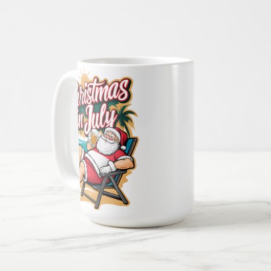 Mug Père Noël festive en dégustation de bière en juill (Devant gauche)