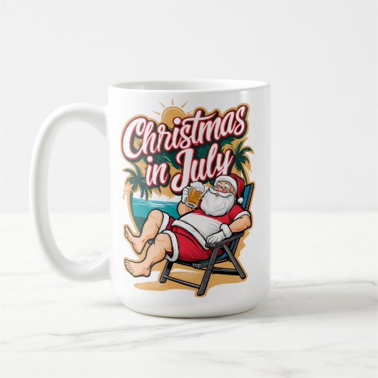 Mug Père Noël festive en dégustation de bière en juill (Gauche)