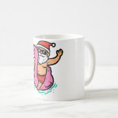 Mug Père Noël Flamant rose Floatie Funny Noël En Juill (Devant droit)