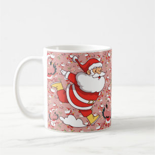 Mug Père Noël Flamant Tropical Motif de Noël
