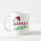 Mug Père Noël Helper Casquette Typographie Noël (Gauche)