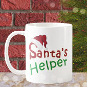 Mug Père Noël Helper Casquette Typographie Noël