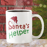 Mug Père Noël Helper Christmas Santa Hat Design<br><div class="desc">Devenez l'un des assistants Père Noël avec ce design coloré Père Noël Helper sur votre t-shirt ou votre tasse préférée.</div>