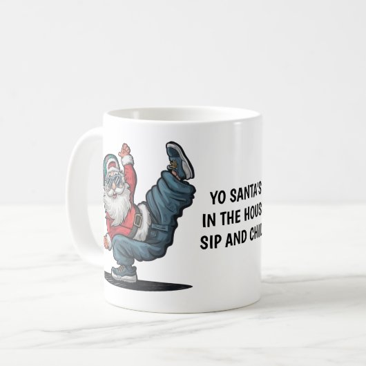 Mug Père Noël Hip hop (Devant gauche)