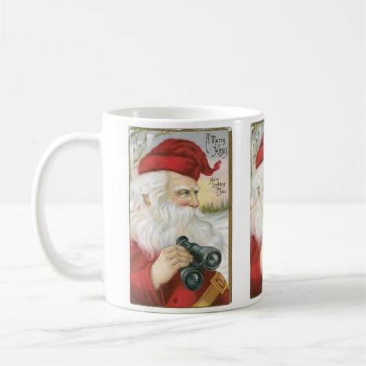 Mug Père Noël, "Il te cherche !" (Gauche)