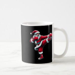 Mug Père Noël Kickboxing Boxe Pieds Cool Sports Christ