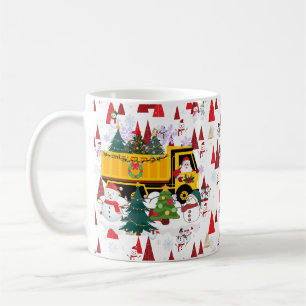Mug Père Noël Livraison d'arbre de Noël Camion